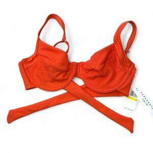 Sanctuary Swim bikini‎ top in Orange Size Medium